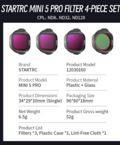 КОМПЛЕКТ ОТ ND ФИЛТРИ ЗА DJI MINI 5 PRO (CPL / ND16/64/128) - Image 4
